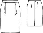 Sukňa rovná nad kolená