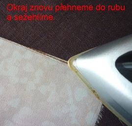 Okraj znova prehneme do rubu a prežehlíme