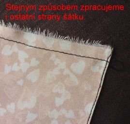 Rovnakým spôsobom spracujeme aj ostatné strany šatky