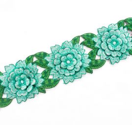 Stuha porta vzdušná výšivka květ