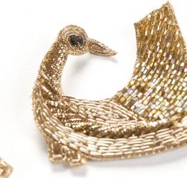 Zvířecí aplikace labutě zlatý rokajl