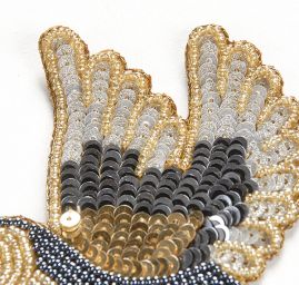 Zvířecí aplikace ptáček s krystaly