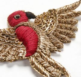 Zvířecí aplikace barevní papoušci vínově červení