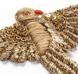 Zvířecí aplikace barevní papoušci béžová