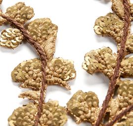 Květinová vsadka větvička hnědá/zlatá