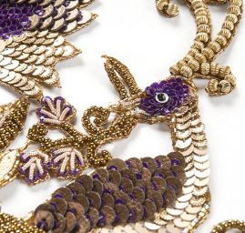 Aplikace páv/velký květ fialový