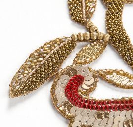 Aplikace páv/velký květ červený