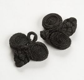 Japonské zapínání velký ornament černé