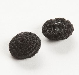 Knoflík imitace ruční práce černý