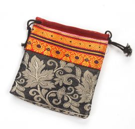 Dárkový pytlík žakárový mix barev 12x11 cm