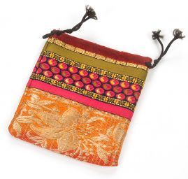 Dárkový pytlík žakárový mix barev 10x9 cm