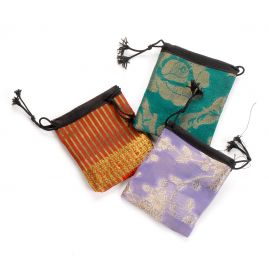 Dárkový pytlík žakárový mix barev 10x9 cm