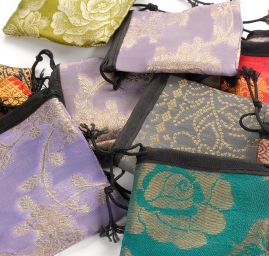 Dárkový pytlík žakárový mix barev 10x9 cm