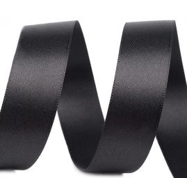 Atlasová stuha šíře 30 mm oboulíc černá