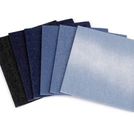 Záplata zažehlovací riflová 43×17 cm modrá světlá