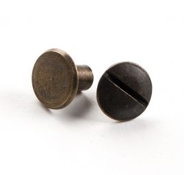 Nýt sřoubovací sedlářský hladký plochý 6mm mosaz