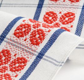 Kuchyňské utěrky, 3 ks, 45×65cm, 100% bavlna, červená