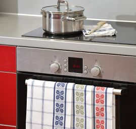 Kuchyňské utěrky, 3 ks, 45×65cm, 100% bavlna, červená