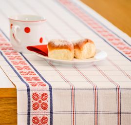 Běhoun ubrus kuchyňský červený