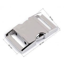 Spona opasková celokovová, šířka 25 mm, nikl černý