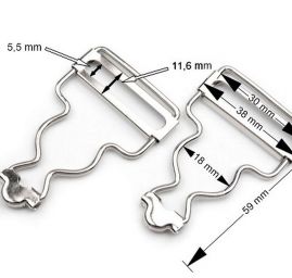 Spona laclová drátová 30mm nikl stříbrná