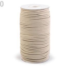 Guma kulatá pruženka 3mm silná béžová