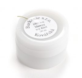 Niť lněná kovářská v plastovém pouzdře světle zelená