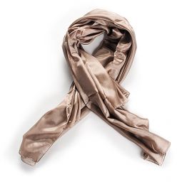 Hedvábný šál jednobarevný hnědobéžový