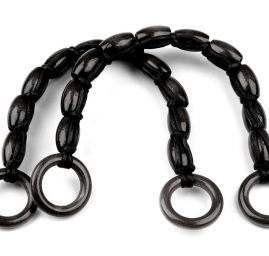 Ucha na tašky z dřevěných válečků černá