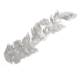 Krajková aplikace středová šedá