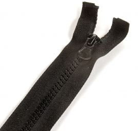 Zip 45 cm kostěný 5mm dělitelný černý