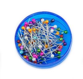 Špendlíky 38 mm perleťová hlavička s jehelníčkem