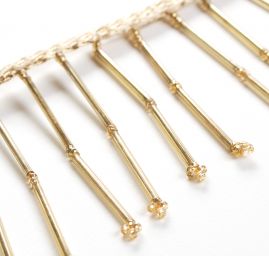 Porta korálkové třásně zlatá