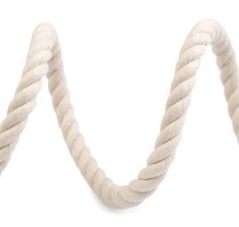 Oděvní bavlněná šňůra splétaná Ø10mm režná světlá