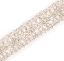 Krajka lemovací lněná oboustranná vzor ovál