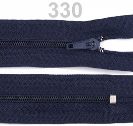 Zip 18 cm spirálový 3mm autlock nekrytý tm.modrý