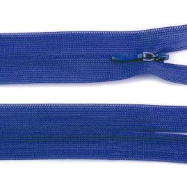 Zip 25 cm spirálový 3mm krytý dederon modrý