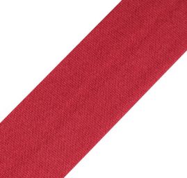 Šikmý proužek saténový zažehlený 18mm tm.červený