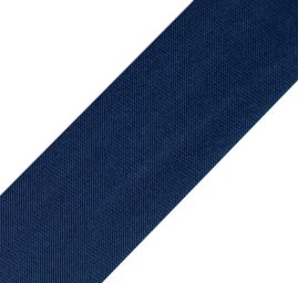 Šikmý proužek saténový zažehlený 18mm tm.modrý