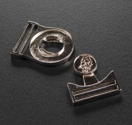 Spona opasková kov ovál průvlak 40 mm nikl