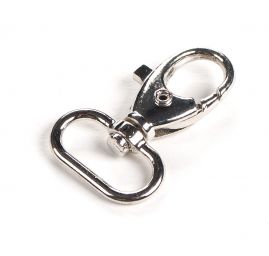 Karabina kov průvlak 20 mm nikl stříbrná