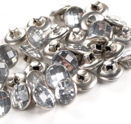 Knoflík s krčkem imitace broušeného skla