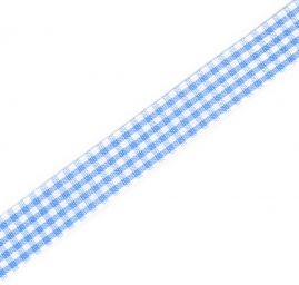 Stuha károvaná 15mm sv.modrobílá kostka