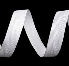 Keprovka bavlna polyester jemná šíře 10mm bílá