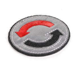 Nažehlovačka reflexní šipky červenočerná