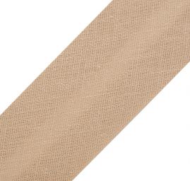 Šikmý proužek bavlna š. 18 mm zažehlený béžový