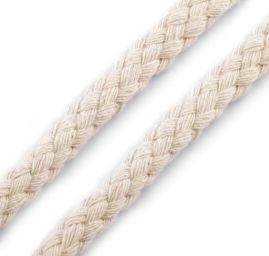 Oděvní bavlněná šňůra splétaná Ø7mm režná