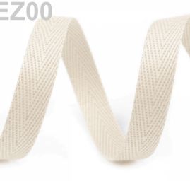 Keprovka bavlna polyester jemná šíře 10mm smetanová