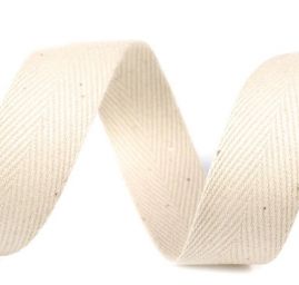 Keprovka bavlna polyester jemná šíře 20mm smetanová