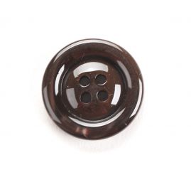 Knoflík oblekový 24" lem hnědý